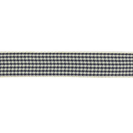 Deep Cobalt and Marshmallow Houndstooth Check Woven Ribbon - 0.625"