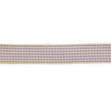Lilac and Cream Houndstooth Check Woven Ribbon - 0.625"