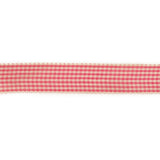Hot Pink and Dew Houndstooth Check Woven Ribbon - 0.625"