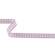 Lilac and Bright White Gingham Woven Ribbon - 0.625"