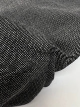 Wool Cotton Suiting Fabric Gray Black