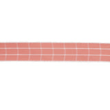Pink Icing and White Windowpane Check Woven Ribbon - 0.625"