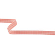 Pink Icing and White Windowpane Check Woven Ribbon - 0.625"