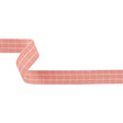 Pink Icing and White Windowpane Check Woven Ribbon - 1"
