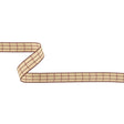 Burgundy and Ethereal Green Windowpane Check Woven Ribbon - 0.625"