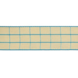 Baltic Sea and Ethereal Green Windowpane Check Woven Ribbon - 1"