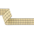 Black and Ethereal Green Windowpane Check Woven Ribbon - 1.5"