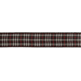 Meteorite, Red and White Plaid Woven Ribbon - 0.625"