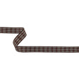 Meteorite, Red and White Plaid Woven Ribbon - 0.625"