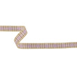 Lilac, Brown and Vanilla Ice Plaid Woven Ribbon - 0.625"