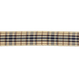 Astral Aura, Brown and Vanilla Ice Plaid Woven Ribbon - 0.625"