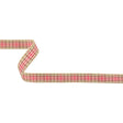 Bubblegum, Brown and Vanilla Ice Plaid Woven Ribbon - 0.625"