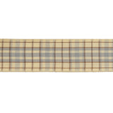 Gray, Brown and Vanilla Ice Plaid Woven Ribbon - 1"