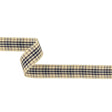 Astral Aura, Brown and Vanilla Ice Plaid Woven Ribbon - 1"