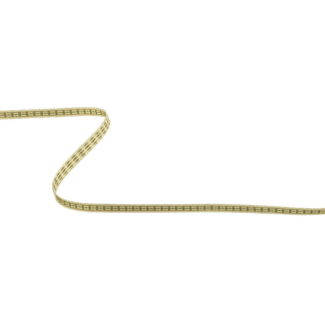 Moss Green and White Rectangles Jacquard Ribbon - 0.1875"