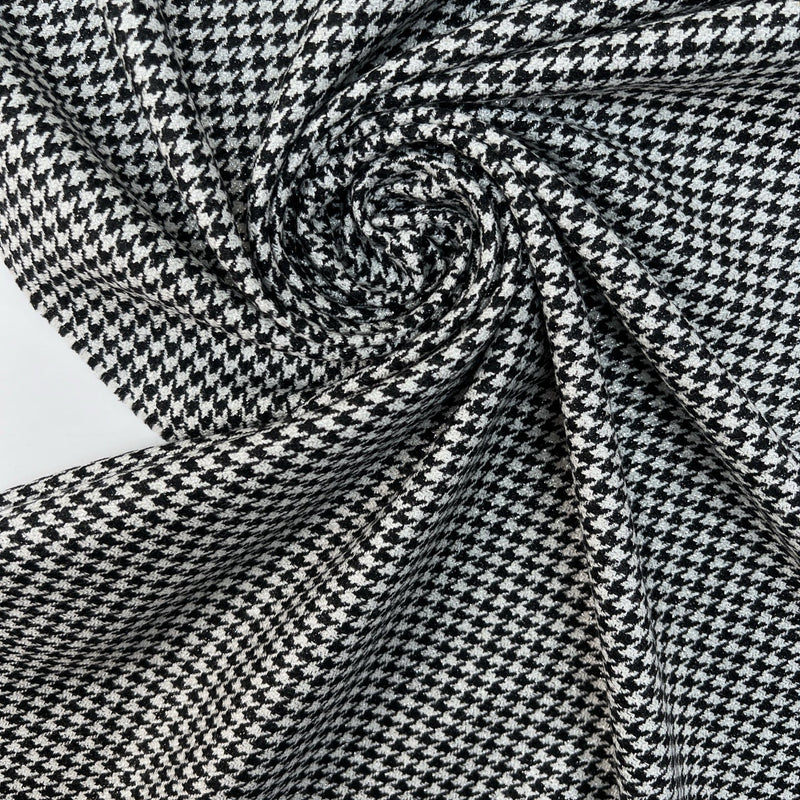 Wool Tweed Houndstooth Fabric