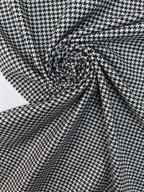 Wool Tweed Houndstooth Fabric