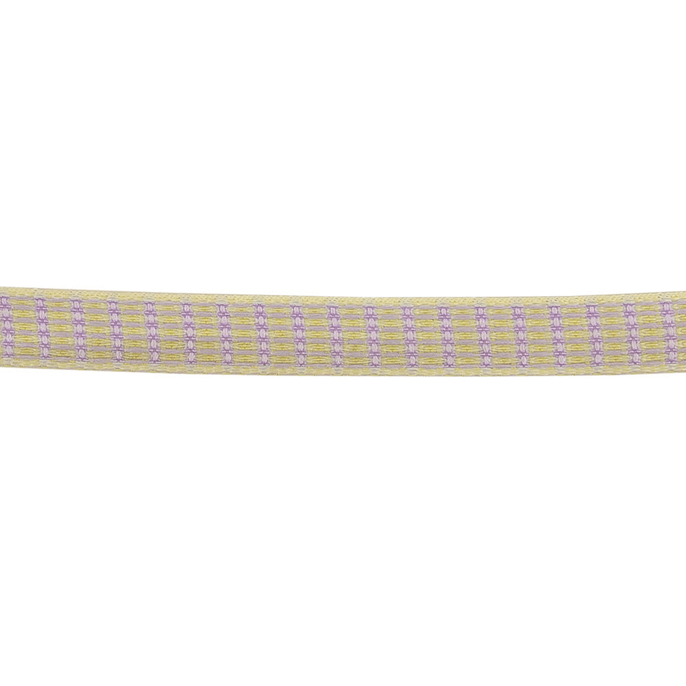 Lavender, Lemon, and Tofu Rectangles Jacquard Ribbon - 0.375"