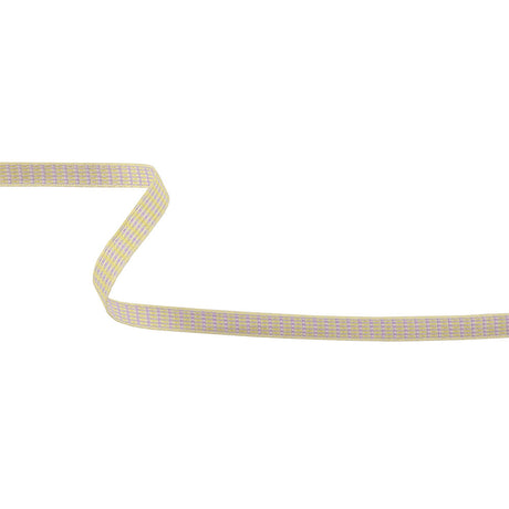 Lavender, Lemon, and Tofu Rectangles Jacquard Ribbon - 0.375"