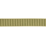 Moss Green and White Rectangles Jacquard Ribbon - 0.625"