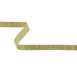 Moss Green and White Rectangles Jacquard Ribbon - 0.625"