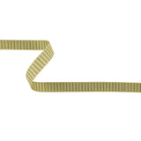 Moss Green and White Rectangles Jacquard Ribbon - 0.625"