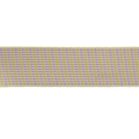 Lavender, Lemon and Tofu Rectangles Jacquard Ribbon - 1"
