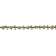 Cool Gray and Moss Chenille Floral Trim - 0.75"