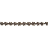 Heathered Charcoal and Latte Floral Chenille Trim - 0.625"