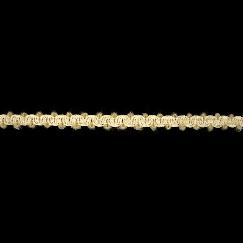 Travertine and Gardenia Fuzzy Braided Wool Blend Trim - 0.5"