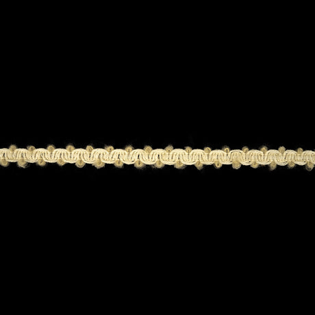 Travertine and Gardenia Fuzzy Braided Wool Blend Trim - 0.5"