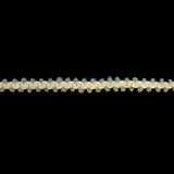 Steel Blue and Gardenia Fuzzy Braided Wool Blend Trim - 0.5"