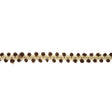 Chicory Coffee and Gardenia Fuzzy Braided Wool Blend Trim - 0.5"