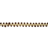 Chicory Coffee and Gardenia Fuzzy Braided Wool Blend Trim - 0.5"
