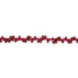 Wine and Sparkling Fuchsia Fuzzy Loops and Sequins Trim - 0.875"