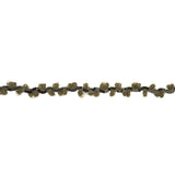 Olive and Forest Fuzzy Loops and Sequins Trim - 0.875"