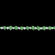 Shamrock and Lucent White Ribbon Flowers Trim - 0.5"