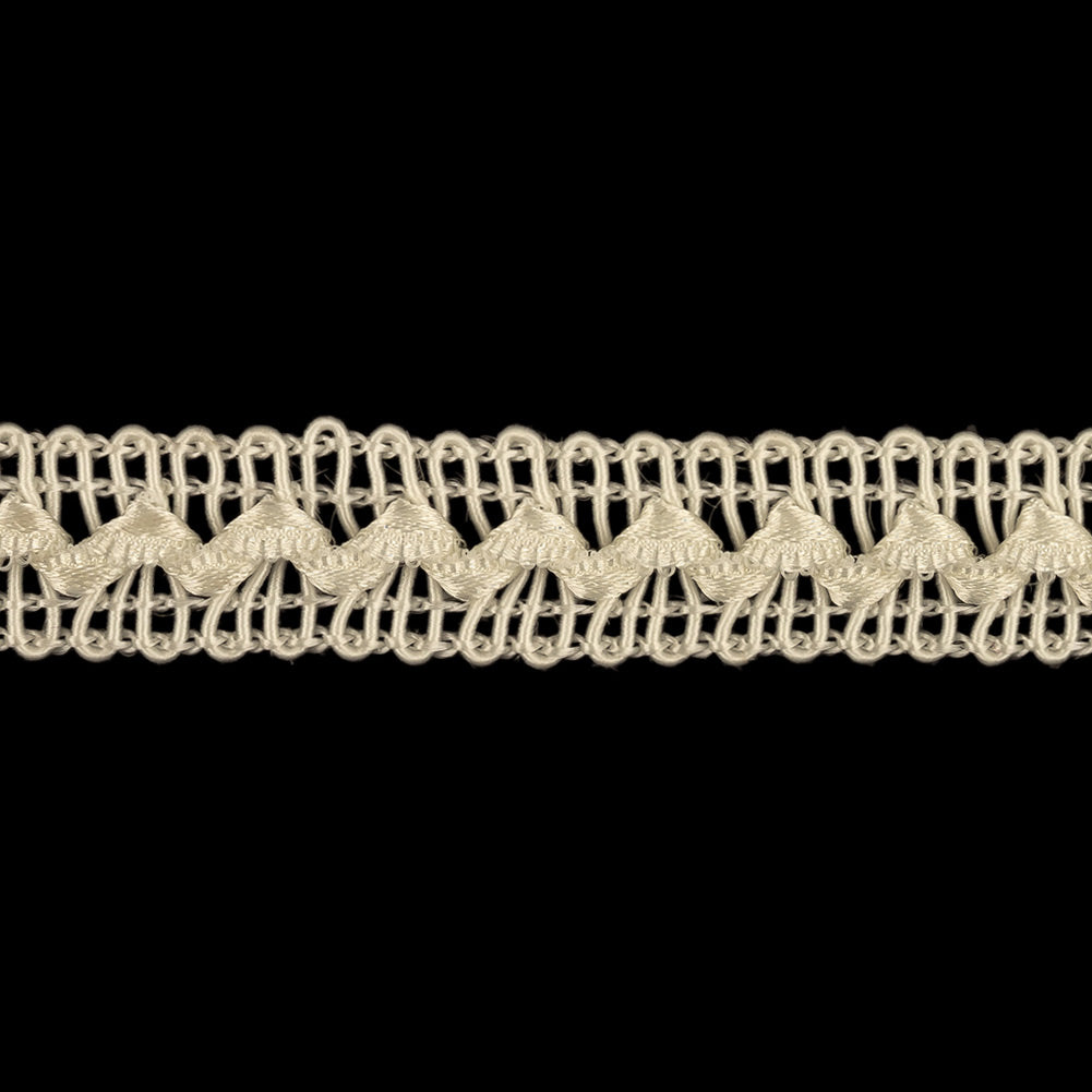 Cloud Dancer Raised Zig Zag Braided Trim - 0.5"