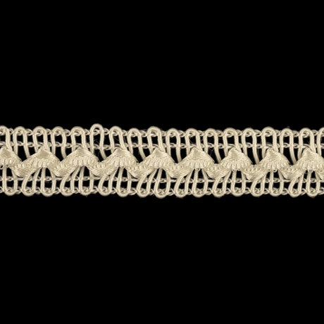 Cloud Dancer Raised Zig Zag Braided Trim - 0.5"