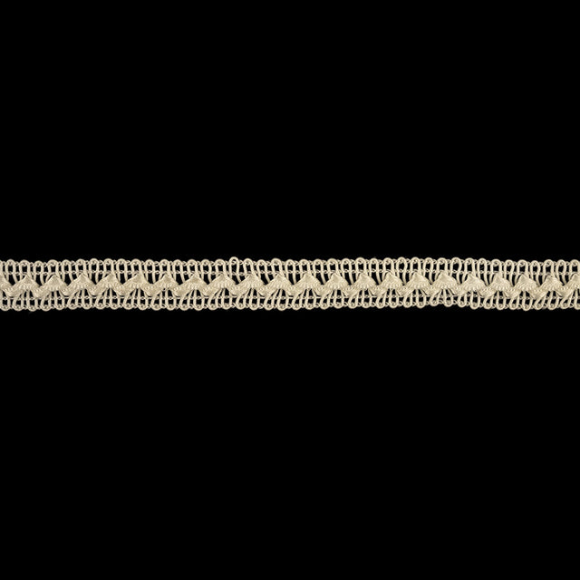 Cloud Dancer Raised Zig Zag Braided Trim - 0.5"