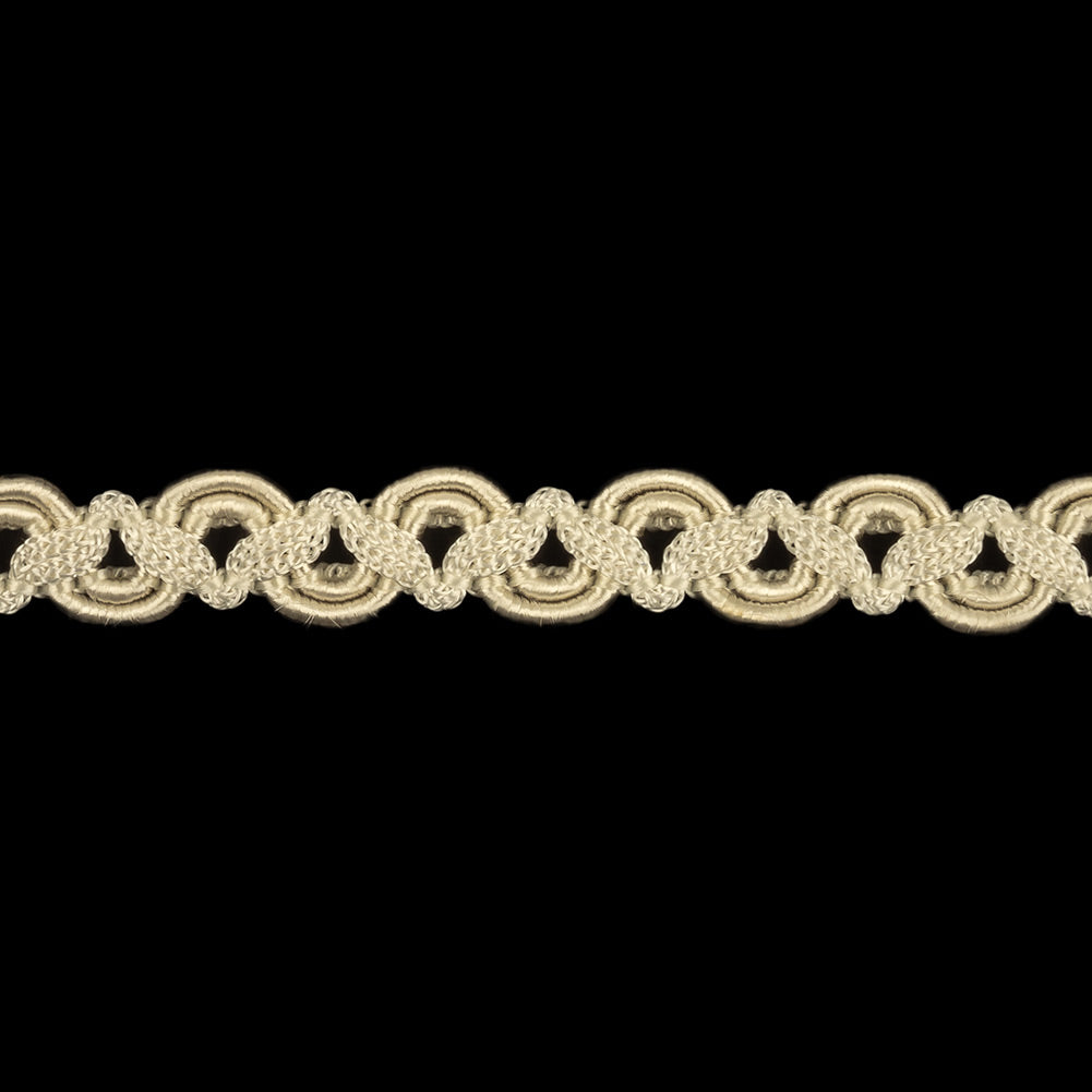 White Swan Waves and Zig Zags Gimp Braided Trim - 0.375"