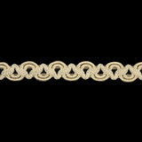 White Swan Waves and Zig Zags Gimp Braided Trim - 0.375"