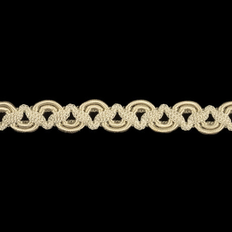 White Swan Waves and Zig Zags Gimp Braided Trim - 0.375"