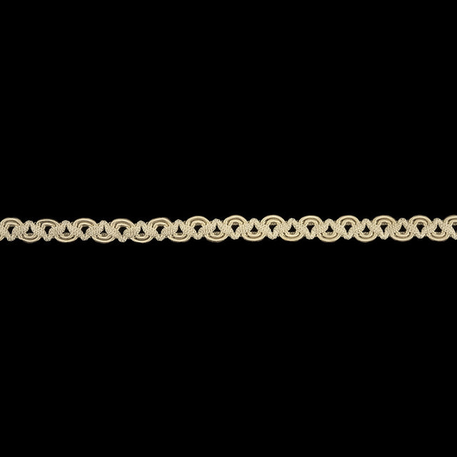 White Swan Waves and Zig Zags Gimp Braided Trim - 0.375"