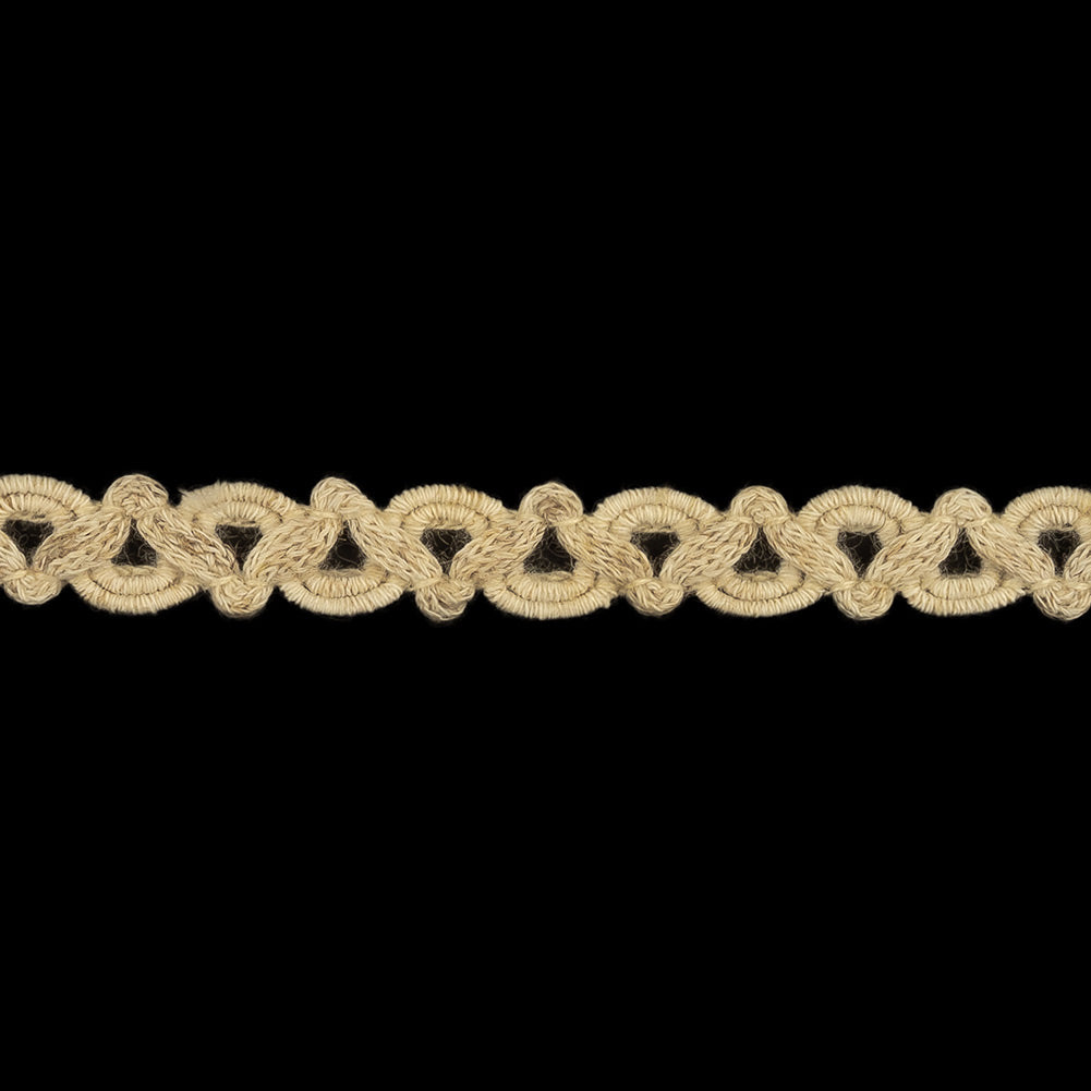 Almond Milk Waves and Zig Zags Gimp Braided Trim - 0.375"