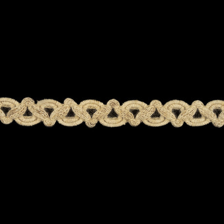 Almond Milk Waves and Zig Zags Gimp Braided Trim - 0.375"