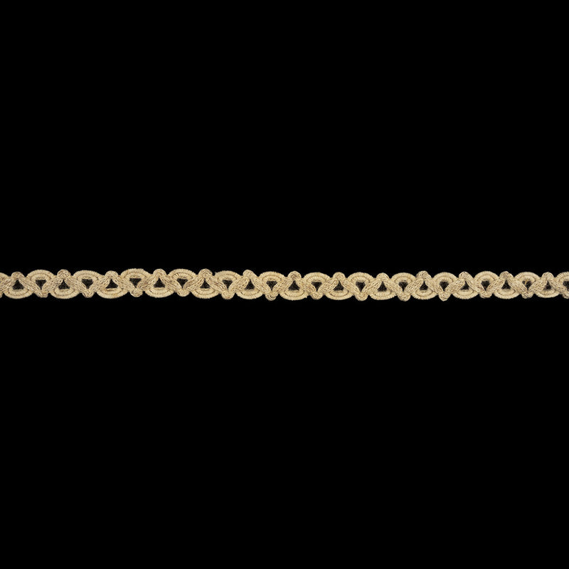 Almond Milk Waves and Zig Zags Gimp Braided Trim - 0.375"