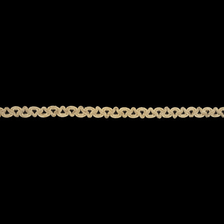 Almond Milk Waves and Zig Zags Gimp Braided Trim - 0.375"