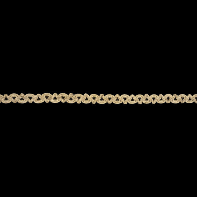 Almond Milk Waves and Zig Zags Gimp Braided Trim - 0.375"