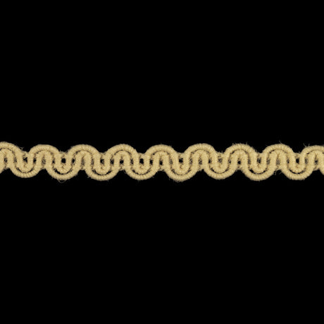 Natural Wavy Wool Gimp Braided Trim - 0.25"